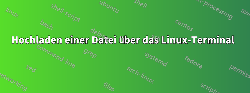 Hochladen einer Datei über das Linux-Terminal 