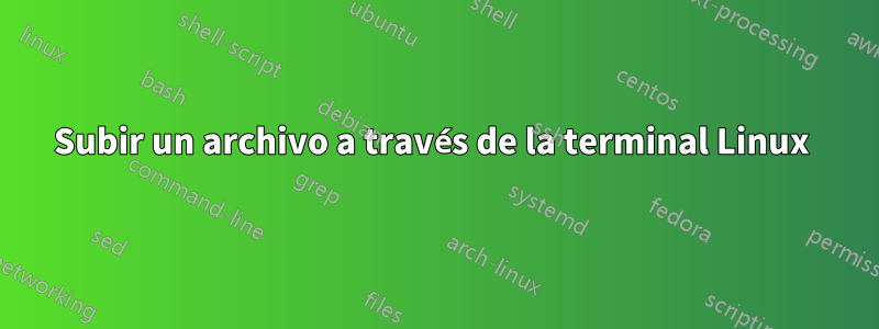 Subir un archivo a través de la terminal Linux 