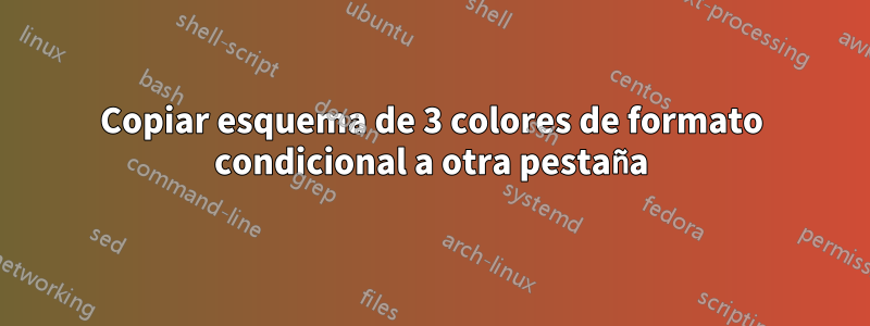 Copiar esquema de 3 colores de formato condicional a otra pestaña