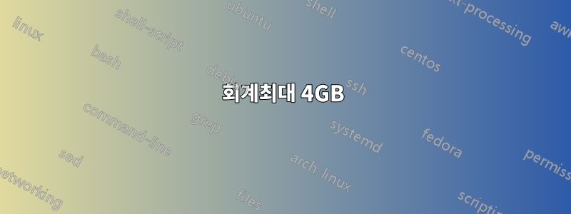 회계최대 4GB