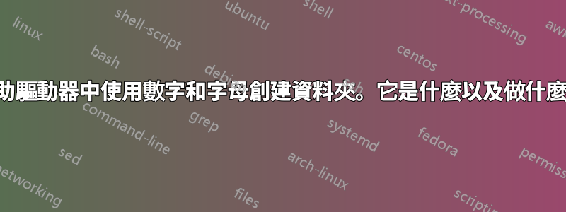 我沒有在輔助驅動器中使用數字和字母創建資料夾。它是什麼以及做什麼比較安全？