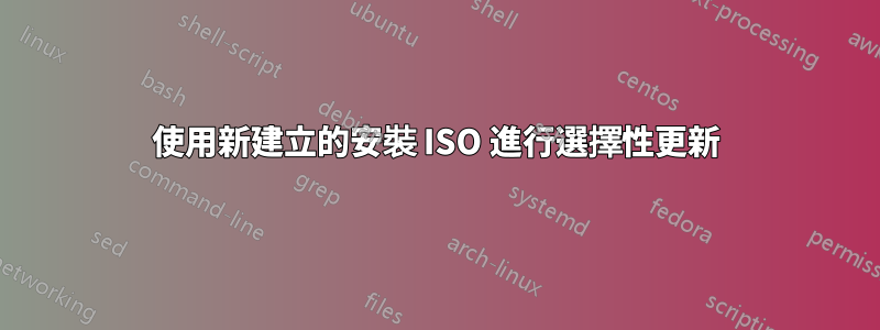 使用新建立的安裝 ISO 進行選擇性更新