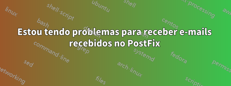 Estou tendo problemas para receber e-mails recebidos no PostFix