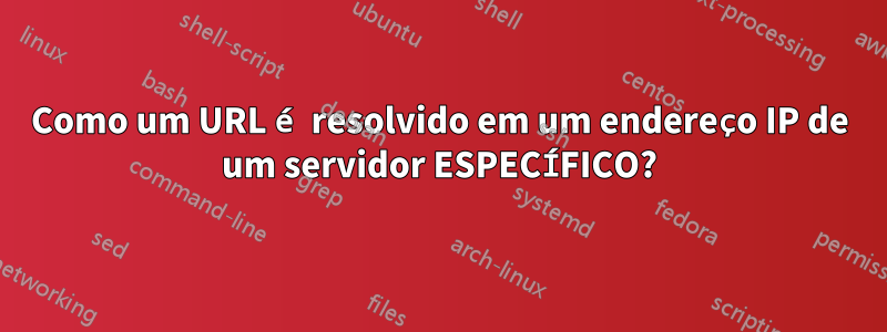 Como um URL é resolvido em um endereço IP de um servidor ESPECÍFICO?