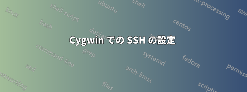 Cygwin での SSH の設定