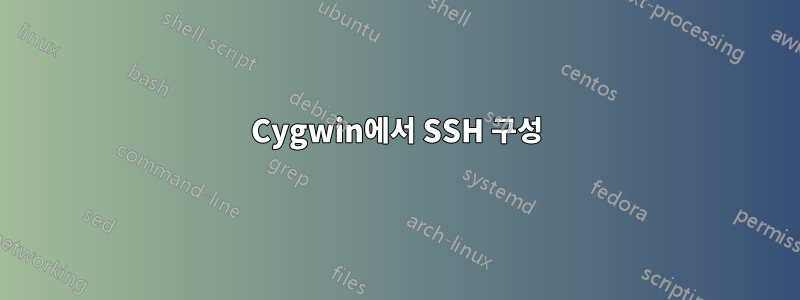 Cygwin에서 SSH 구성