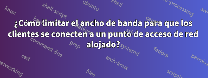 ¿Cómo limitar el ancho de banda para que los clientes se conecten a un punto de acceso de red alojado?