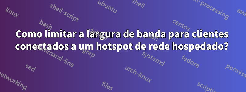 Como limitar a largura de banda para clientes conectados a um hotspot de rede hospedado?