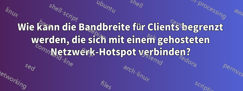 Wie kann die Bandbreite für Clients begrenzt werden, die sich mit einem gehosteten Netzwerk-Hotspot verbinden?