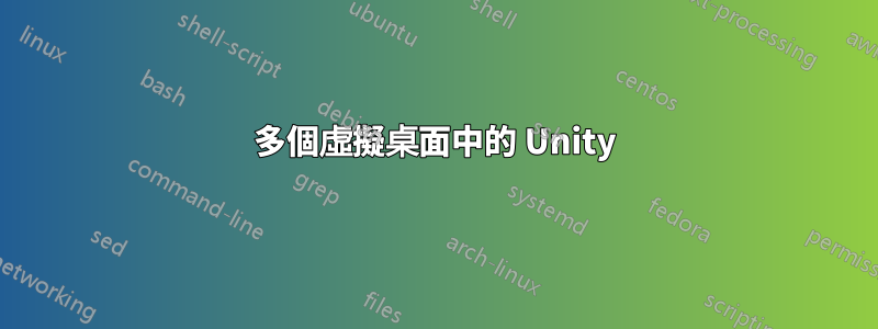 多個虛擬桌面中的 Unity