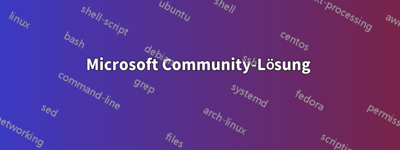 Microsoft Community-Lösung