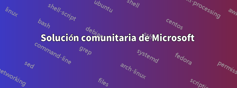 Solución comunitaria de Microsoft