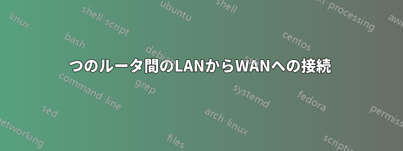 2つのルータ間のLANからWANへの接続