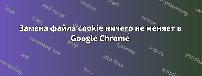 Замена файла cookie ничего не меняет в Google Chrome