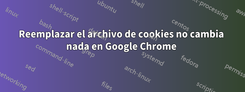 Reemplazar el archivo de cookies no cambia nada en Google Chrome