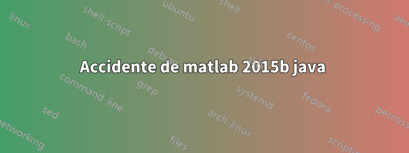 Accidente de matlab 2015b java