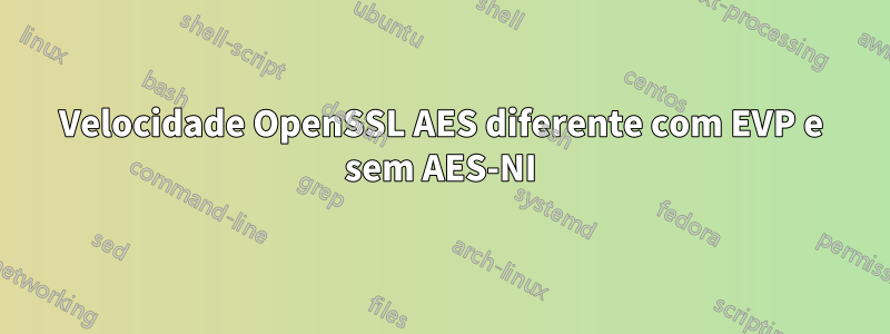 Velocidade OpenSSL AES diferente com EVP e sem AES-NI