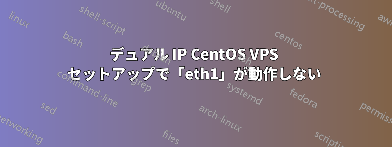 デュアル IP CentOS VPS セットアップで「eth1」が動作しない