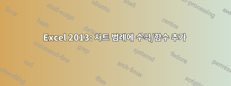 Excel 2013: 차트 범례에 수식/함수 추가