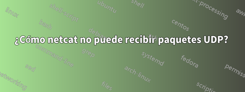 ¿Cómo netcat no puede recibir paquetes UDP?