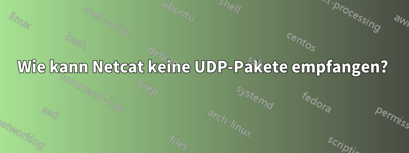 Wie kann Netcat keine UDP-Pakete empfangen?