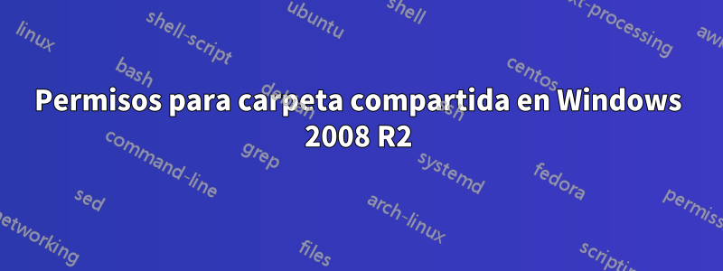 Permisos para carpeta compartida en Windows 2008 R2