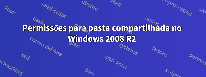 Permissões para pasta compartilhada no Windows 2008 R2