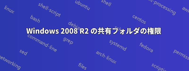 Windows 2008 R2 の共有フォルダの権限