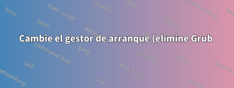 Cambie el gestor de arranque (elimine Grub) con arranque dual Windows 10/Linux Mint 17