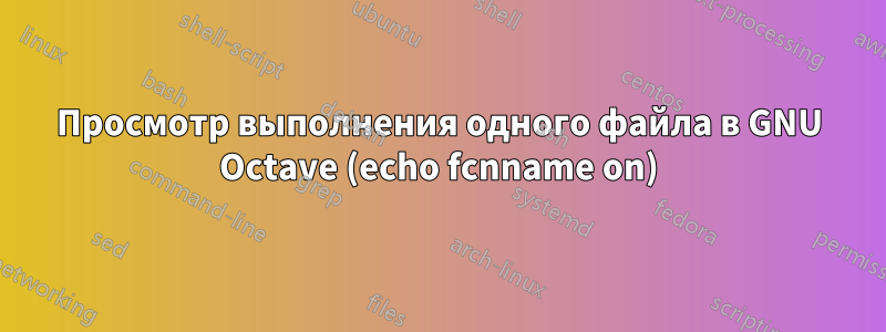 Просмотр выполнения одного файла в GNU Octave (echo fcnname on)