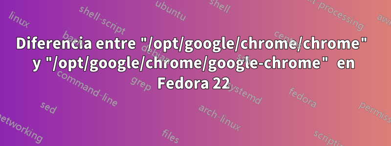 Diferencia entre "/opt/google/chrome/chrome" y "/opt/google/chrome/google-chrome" en Fedora 22