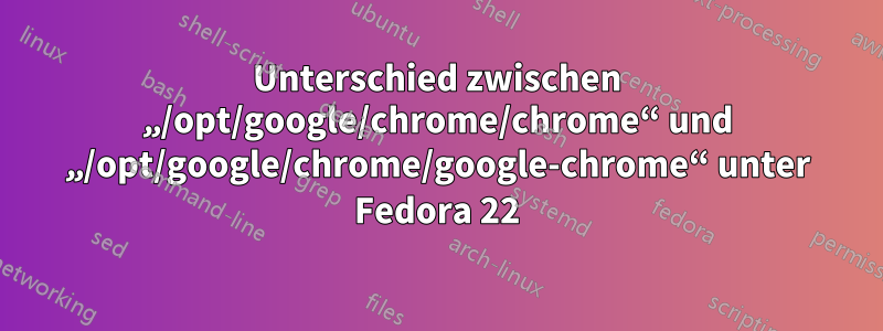 Unterschied zwischen „/opt/google/chrome/chrome“ und „/opt/google/chrome/google-chrome“ unter Fedora 22