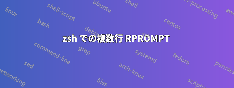 zsh での複数行 RPROMPT