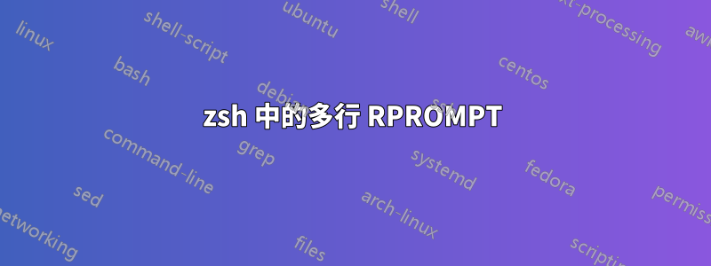 zsh 中的多行 RPROMPT