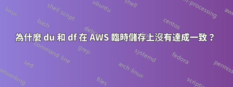 為什麼 du 和 df 在 AWS 臨時儲存上沒有達成一致？