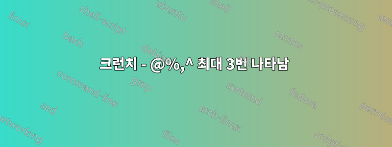 크런치 - @%,^ 최대 3번 나타남