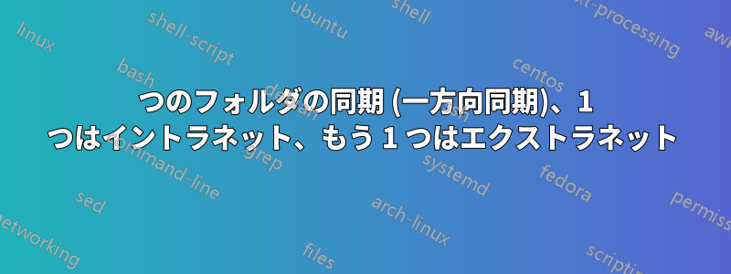2 つのフォルダの同期 (一方向同期)、1 つはイントラネット、もう 1 つはエクストラネット