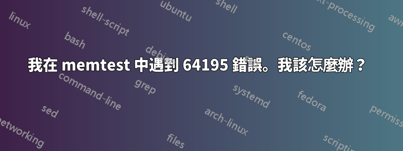我在 memtest 中遇到 64195 錯誤。我該怎麼辦？ 