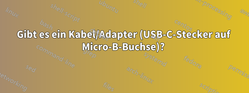 Gibt es ein Kabel/Adapter (USB-C-Stecker auf Micro-B-Buchse)?