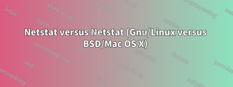 Netstat versus Netstat (Gnu/Linux versus BSD/Mac OS X)