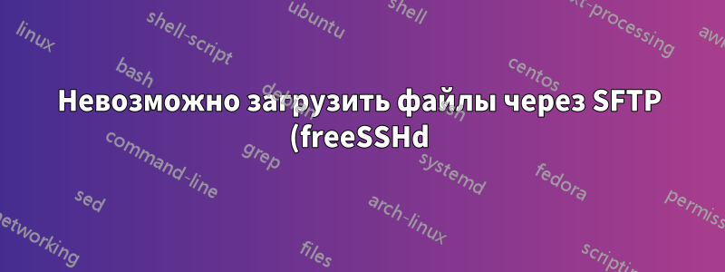 Невозможно загрузить файлы через SFTP (freeSSHd) на Windows Server 2008 из-за прав доступа к файлам