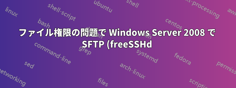ファイル権限の問題で Windows Server 2008 で SFTP (freeSSHd) 経由でファイルをアップロードできない