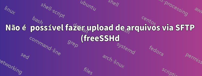 Não é possível fazer upload de arquivos via SFTP (freeSSHd) no Windows Server 2008 devido a permissões de arquivo