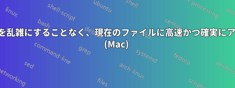 デスクトップを乱雑にすることなく、現在のファイルに高速かつ確実にアクセスします (Mac)
