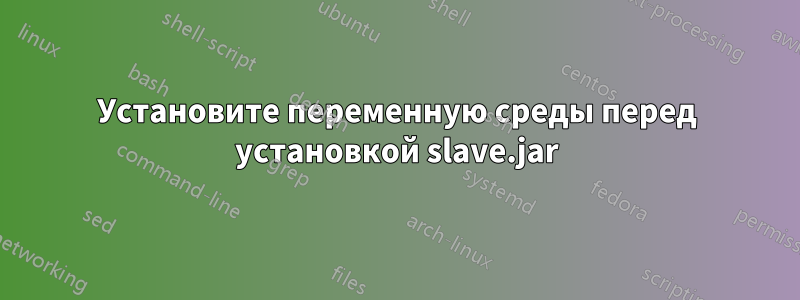Установите переменную среды перед установкой slave.jar