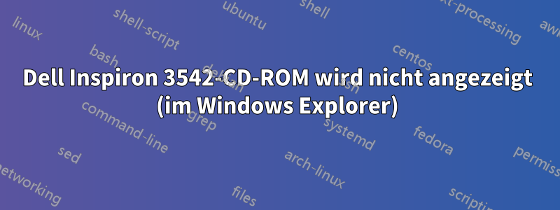 Dell Inspiron 3542-CD-ROM wird nicht angezeigt (im Windows Explorer)