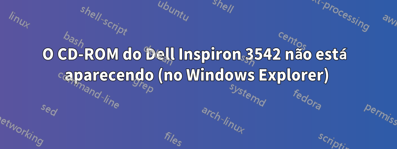 O CD-ROM do Dell Inspiron 3542 não está aparecendo (no Windows Explorer)