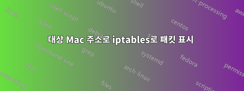 대상 Mac 주소로 iptables로 패킷 표시