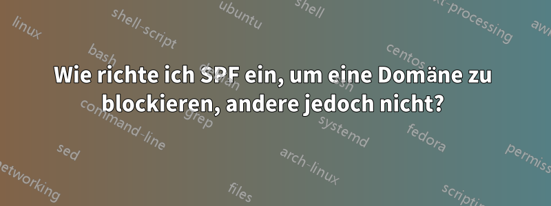 Wie richte ich SPF ein, um eine Domäne zu blockieren, andere jedoch nicht?