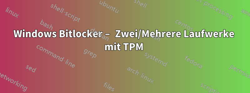 Windows Bitlocker – Zwei/Mehrere Laufwerke mit TPM